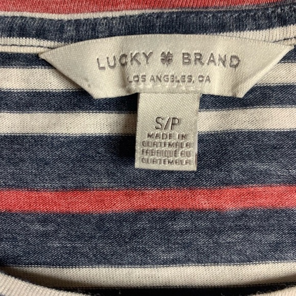 Lucky Brand Stripe Short Sleeve Tshirt Women Small - Picture 5 of 7